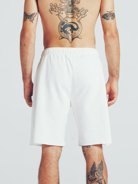 White Logo Sweatshorts