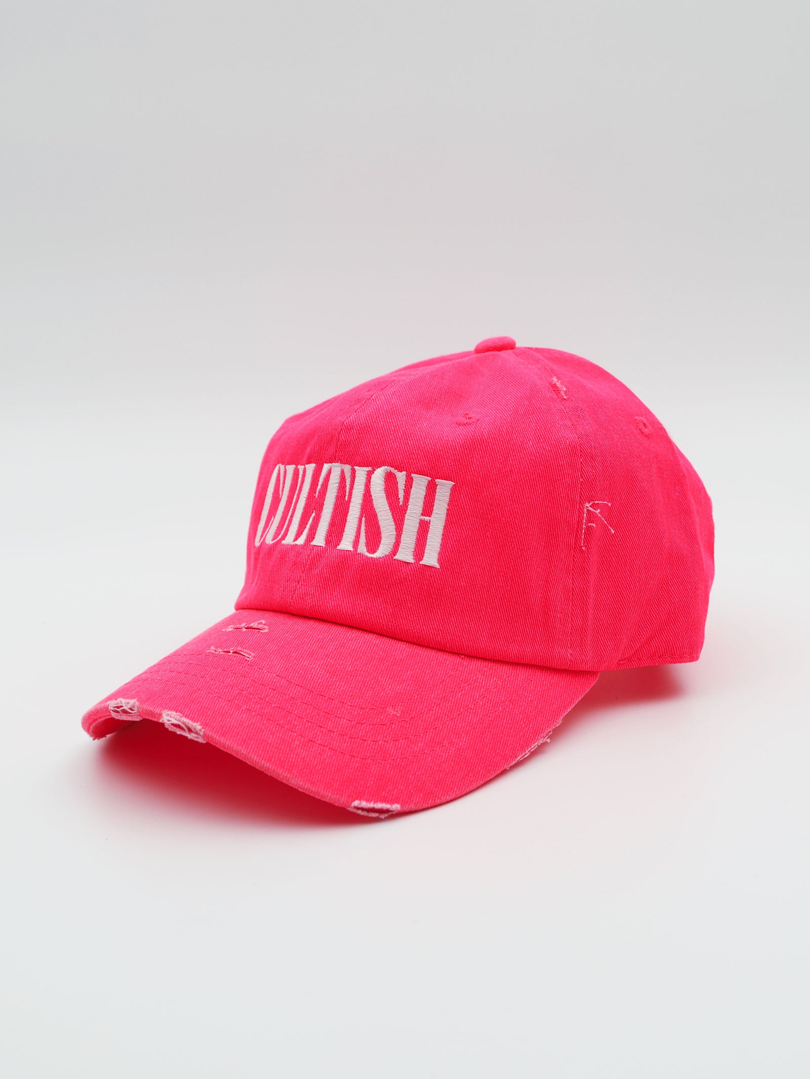 Lumo Pink Distressed Baseball Cap