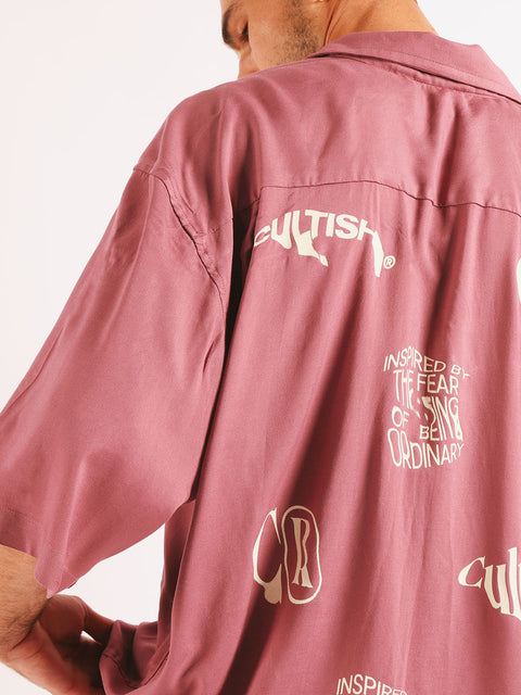 Pattern Bowling Shirt / Rosé