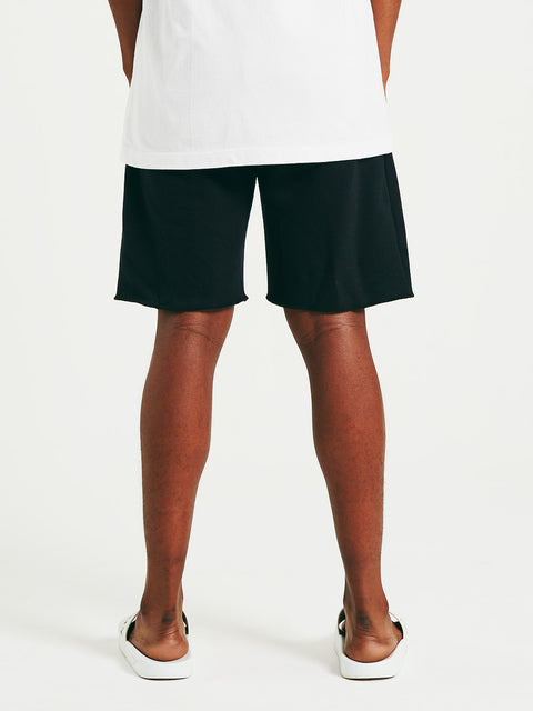 Black Warped Globe Sweatshorts