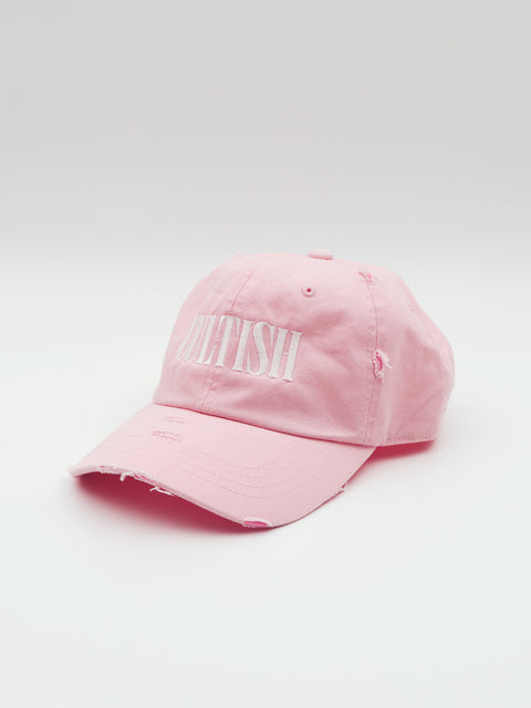 Pink Distressed Baseball Cap