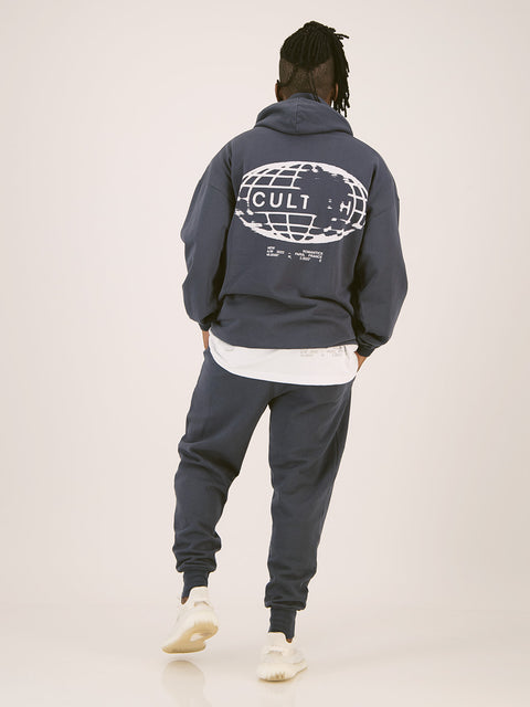 Grey Globe Logo Sweatpants