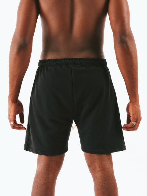 Black Logo Deck Sweatshorts